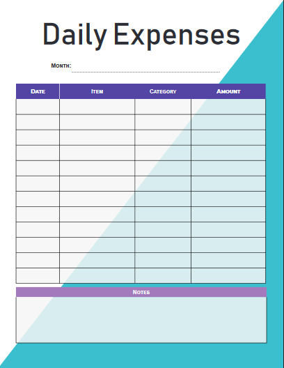 Daily Expenses Tracker